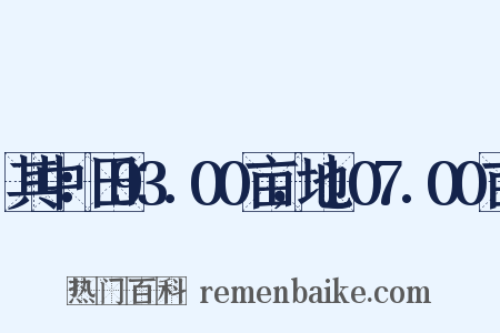 其中：田93.00亩，地107.00亩是什么意思的图片